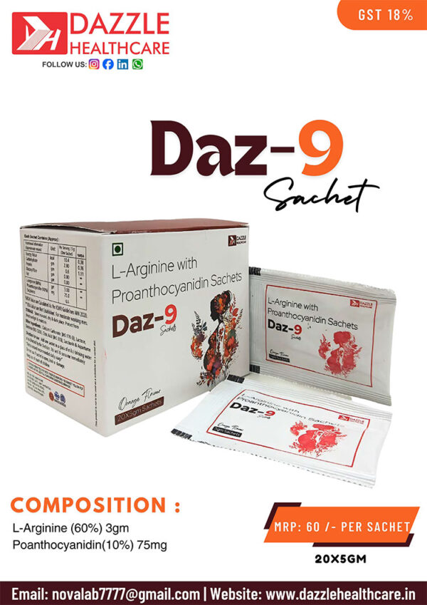L-Arginine 3 mg with Poanthocyanidin 75 mg Sachet
