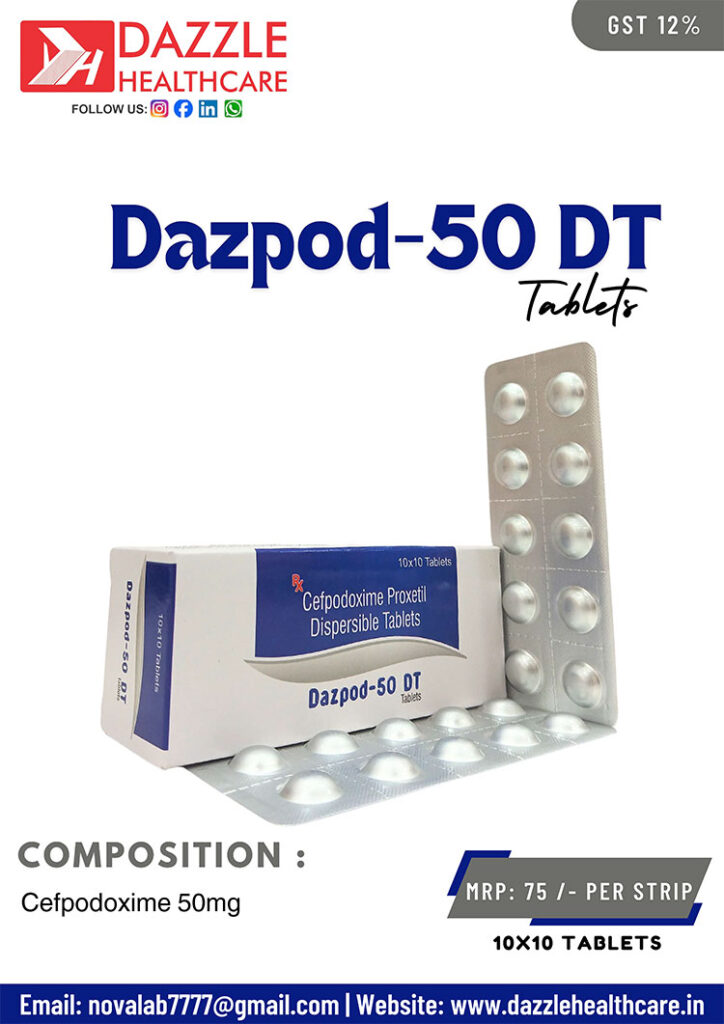 Cefpodoxime 50 mg Tablet