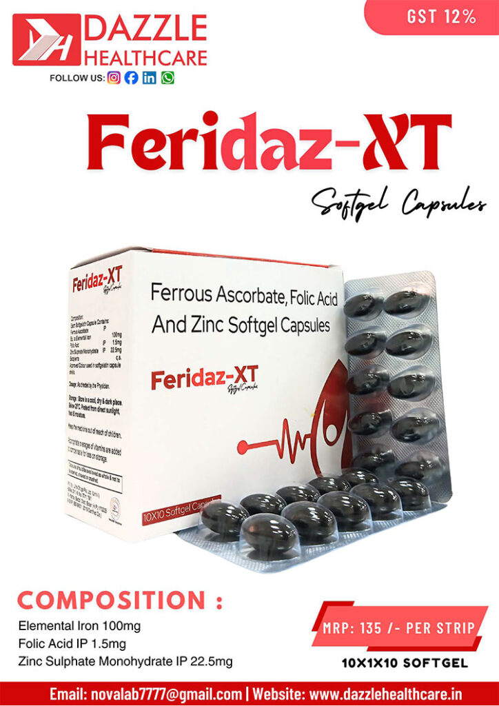 Ferrous Ascorbate, Folic Acid, and Zinc Softgel Capsules